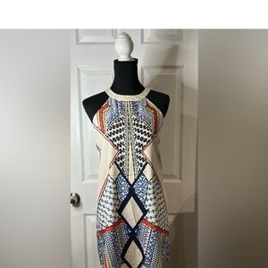 Geometric Print Sleeveless Dress